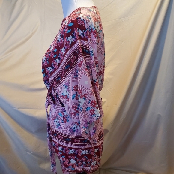 Lulu's V-Neck Boho Short Romper SZ SM - Picture 3 of 8